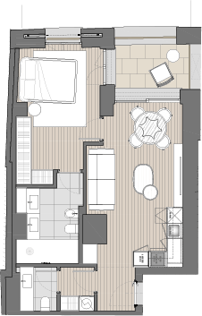 Planimetria Bilocale Terrace