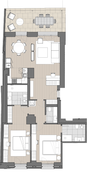 Planimetria Trilocale