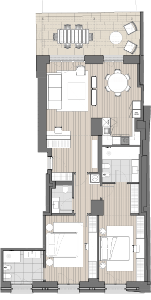 Planimetria Trilocale